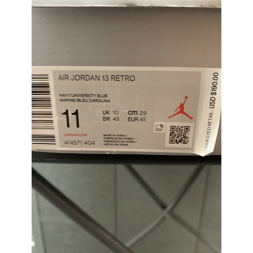 Size 11 - Air Jordan 13 Retro Navy University Blue Marine Carolina With Box
